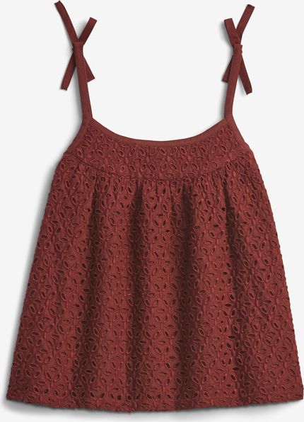 Strappy Eyelet Tílko GAP | Červená | Dívčí | XL - obrázek 2