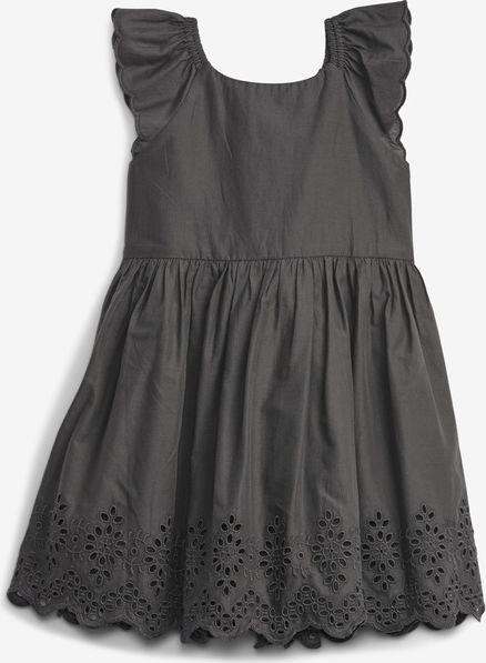 Empire Eyelet Šaty dětské GAP | Šedá | Dívčí | 2 roky - obrázek 2