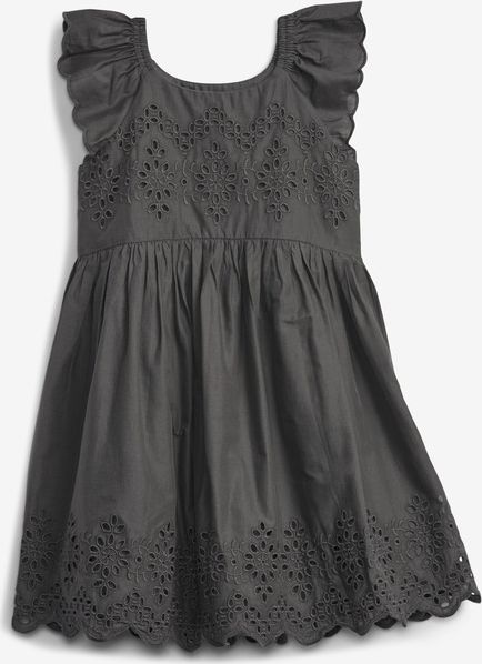 Empire Eyelet Šaty dětské GAP | Šedá | Dívčí | 18-24 měsíců - obrázek 1