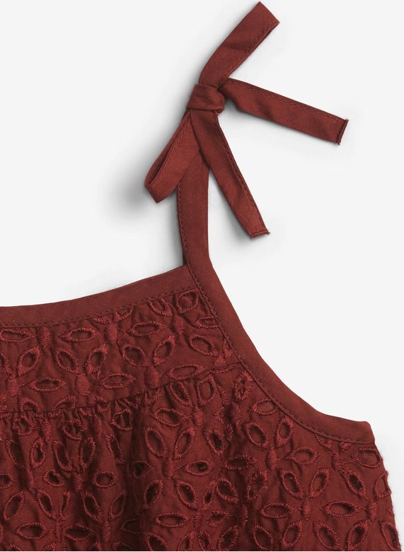 Ruffle Woven Tílko dětské GAP | Červená | Dívčí | 3 roky - obrázek 3