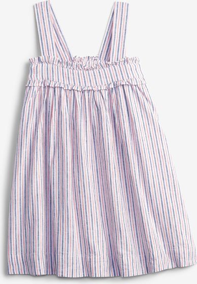 Linen Stripe Šaty dětské GAP | Růžová | Dívčí | 3 roky - obrázek 1