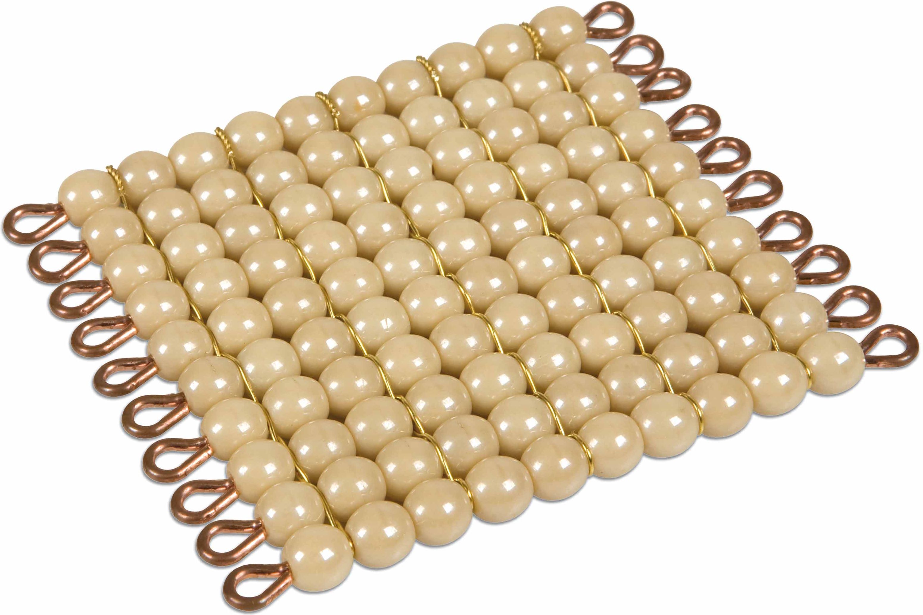 Nienhuis Montessori One Golden Bead Square Of 100: Individual Beads Glass - obrázek 1
