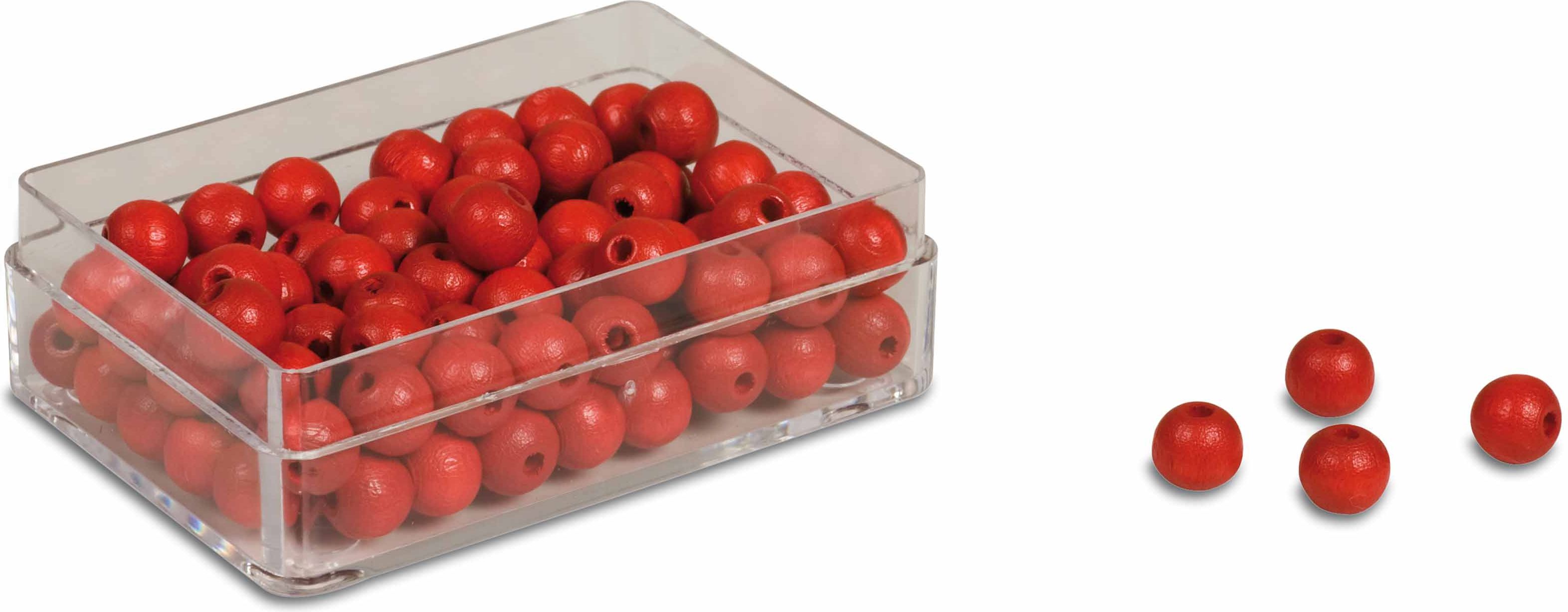 Nienhuis Montessori Red Beads: (100) - obrázek 1