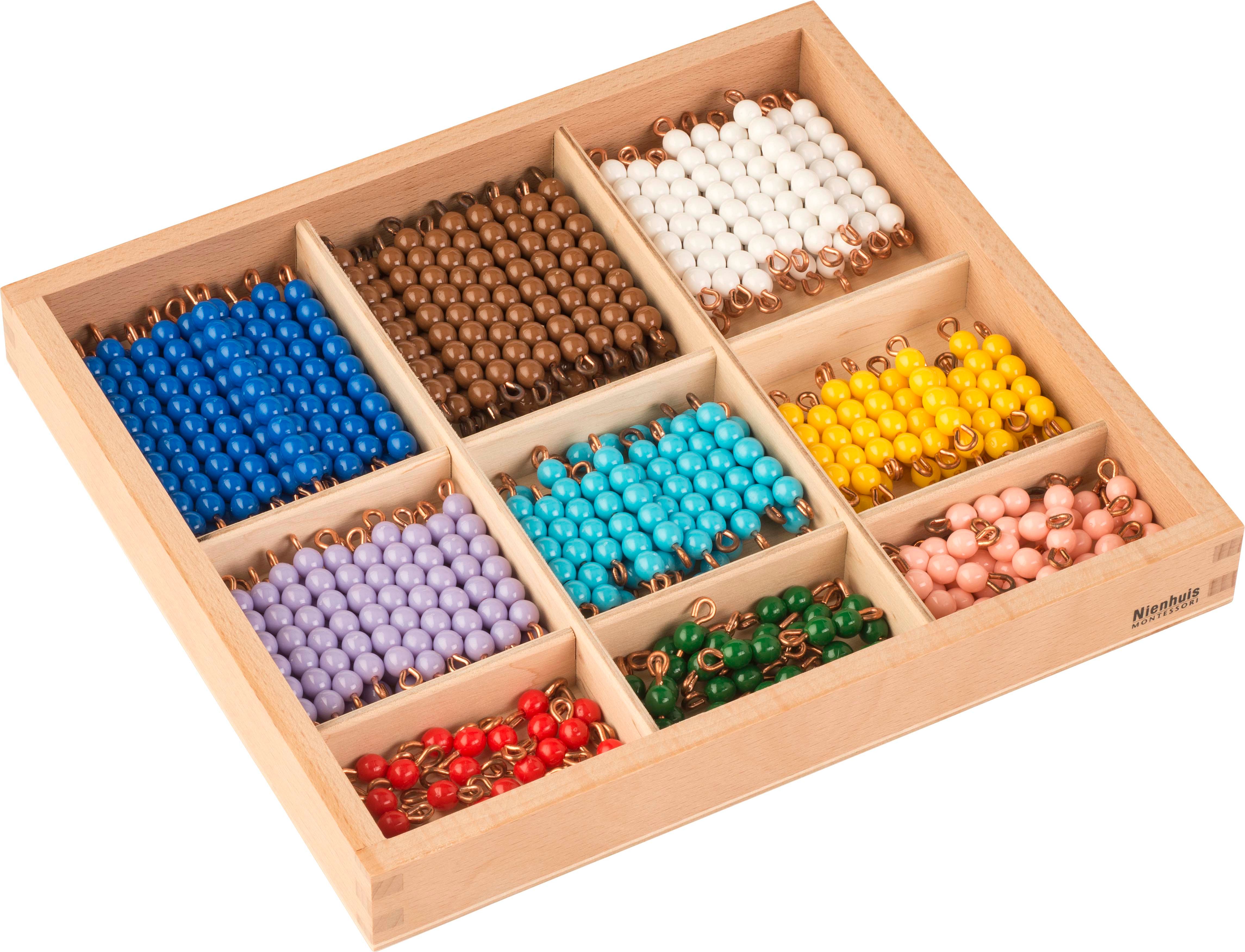 Nienhuis Montessori Checker Board Beads: Individual Beads Nylon - obrázek 1