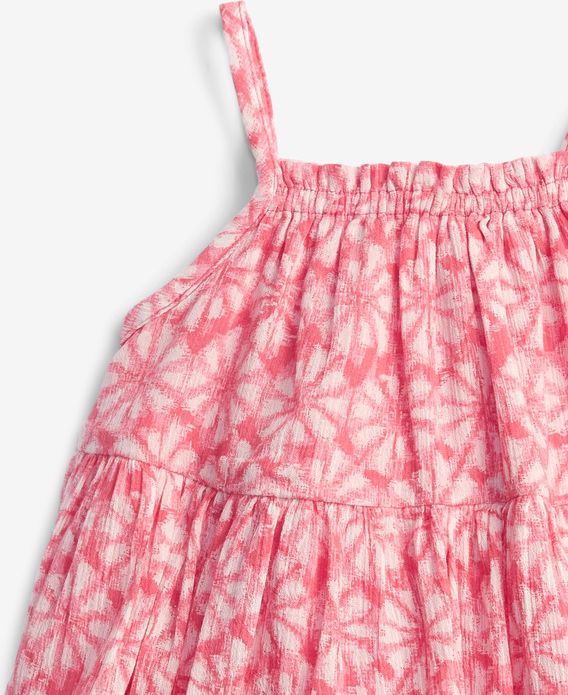 Gauze Tiered Floral Šaty dětské GAP | Růžová | Dívčí | 6-12 měsíců - obrázek 3
