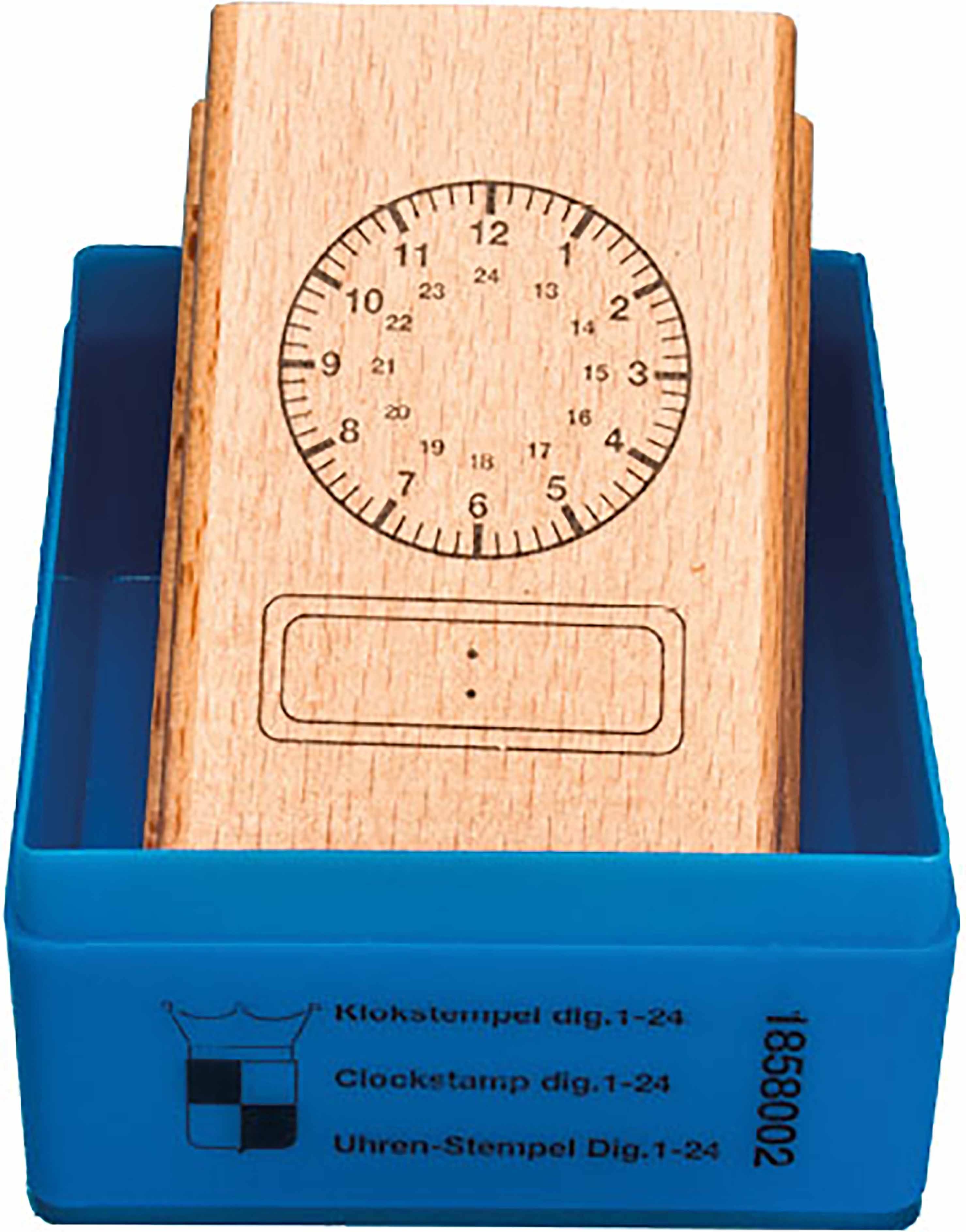 Nienhuis Montessori Clock stamp analogue - digital 24 hours - obrázek 1