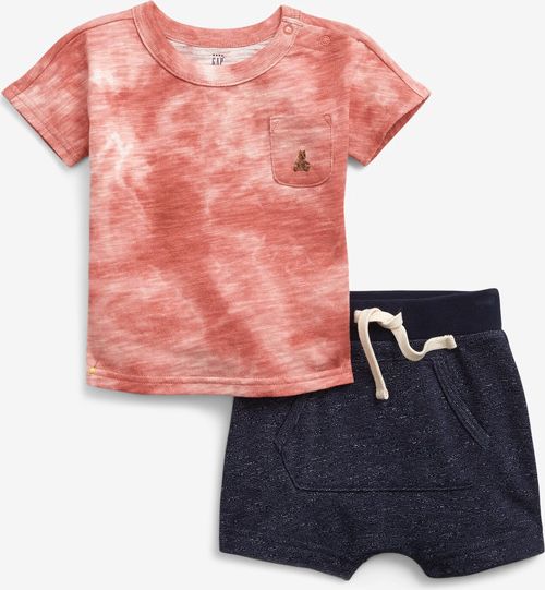 Tie-Dye Outfit Set dětský GAP | Černá Oranžová | Chlapecké | 6-12 měsíců - obrázek 1