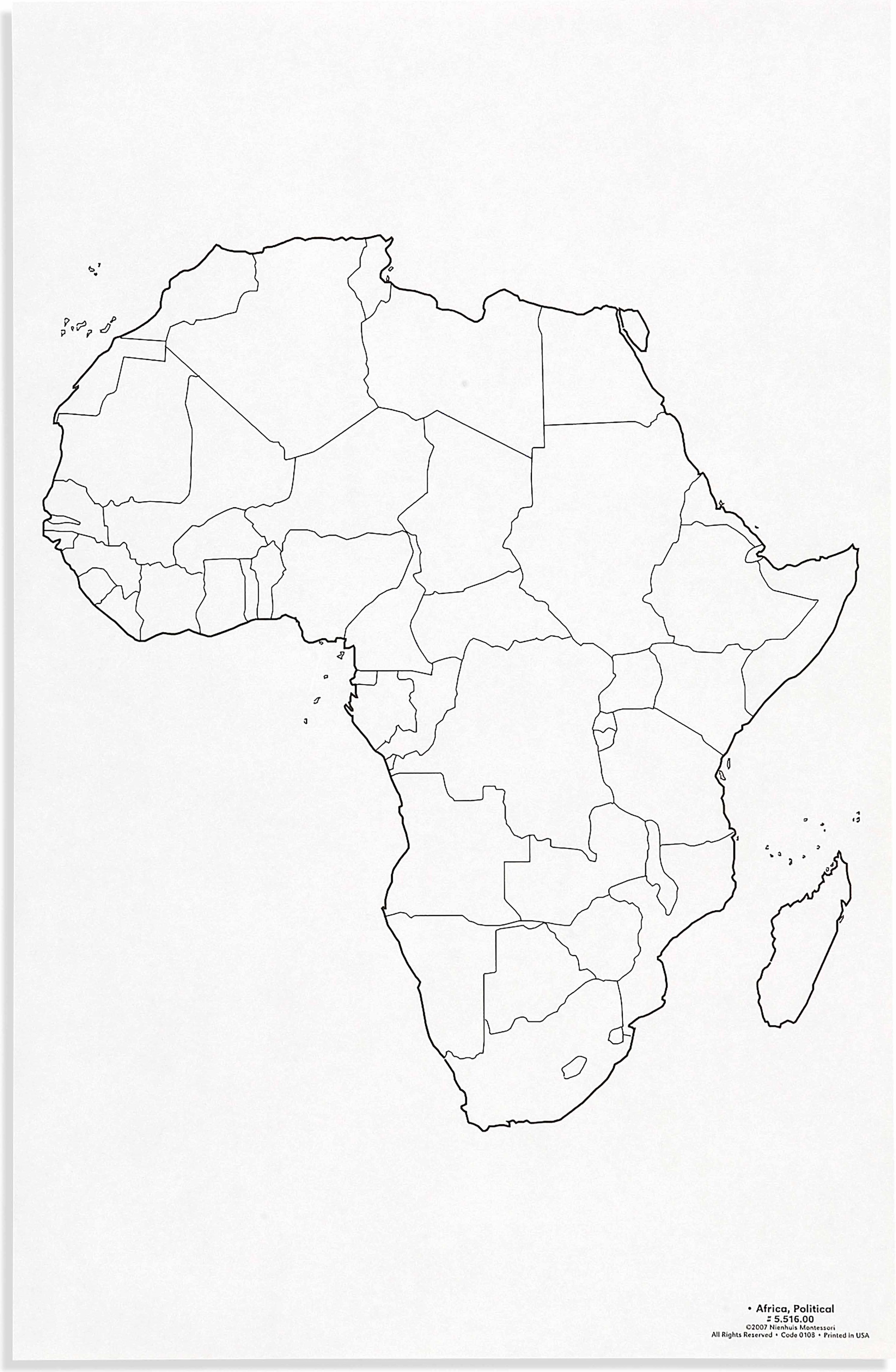 Nienhuis Montessori Afrika: Politická mapa (50) - obrázek 1
