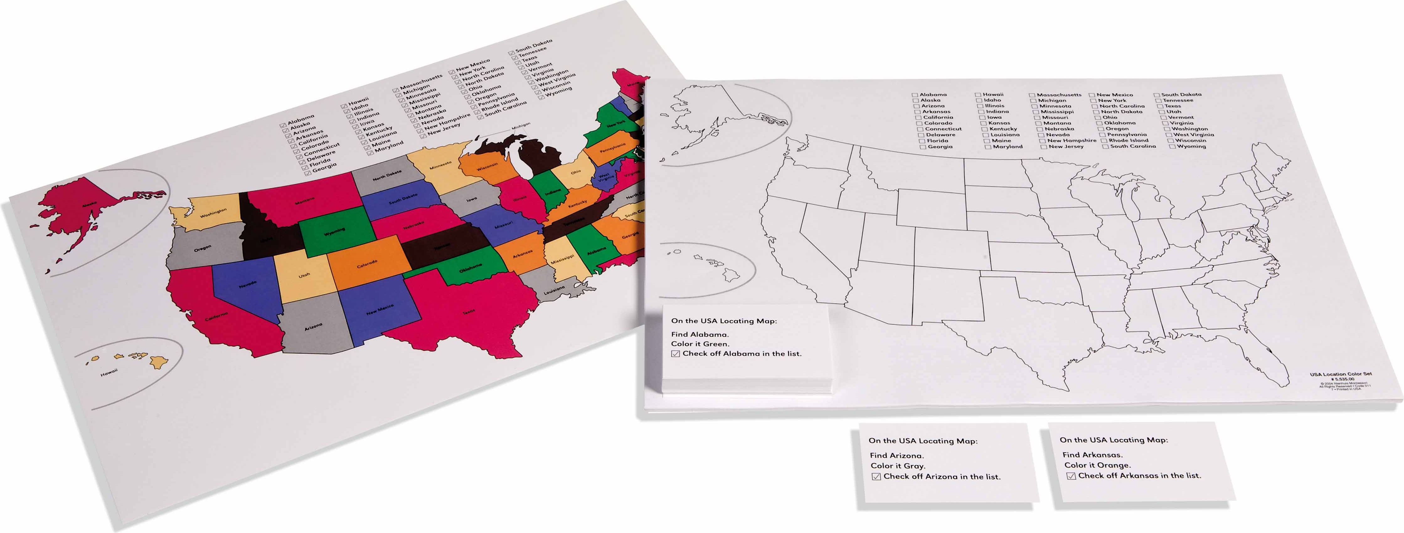 Nienhuis Montessori United States Location Color Set (50) - obrázek 1
