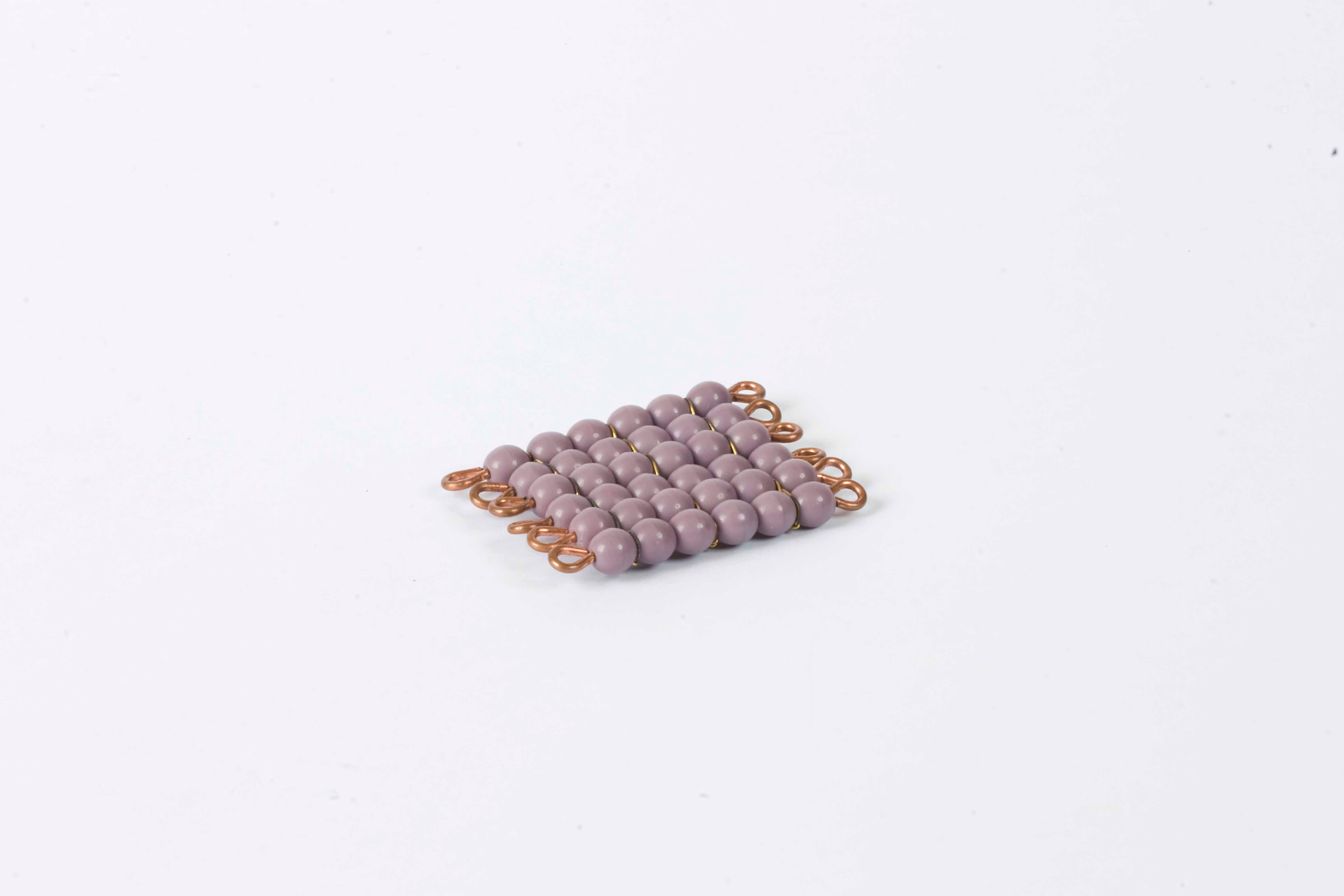 Nienhuis Montessori Individual Glass Bead Square Of 6: Purple - obrázek 1