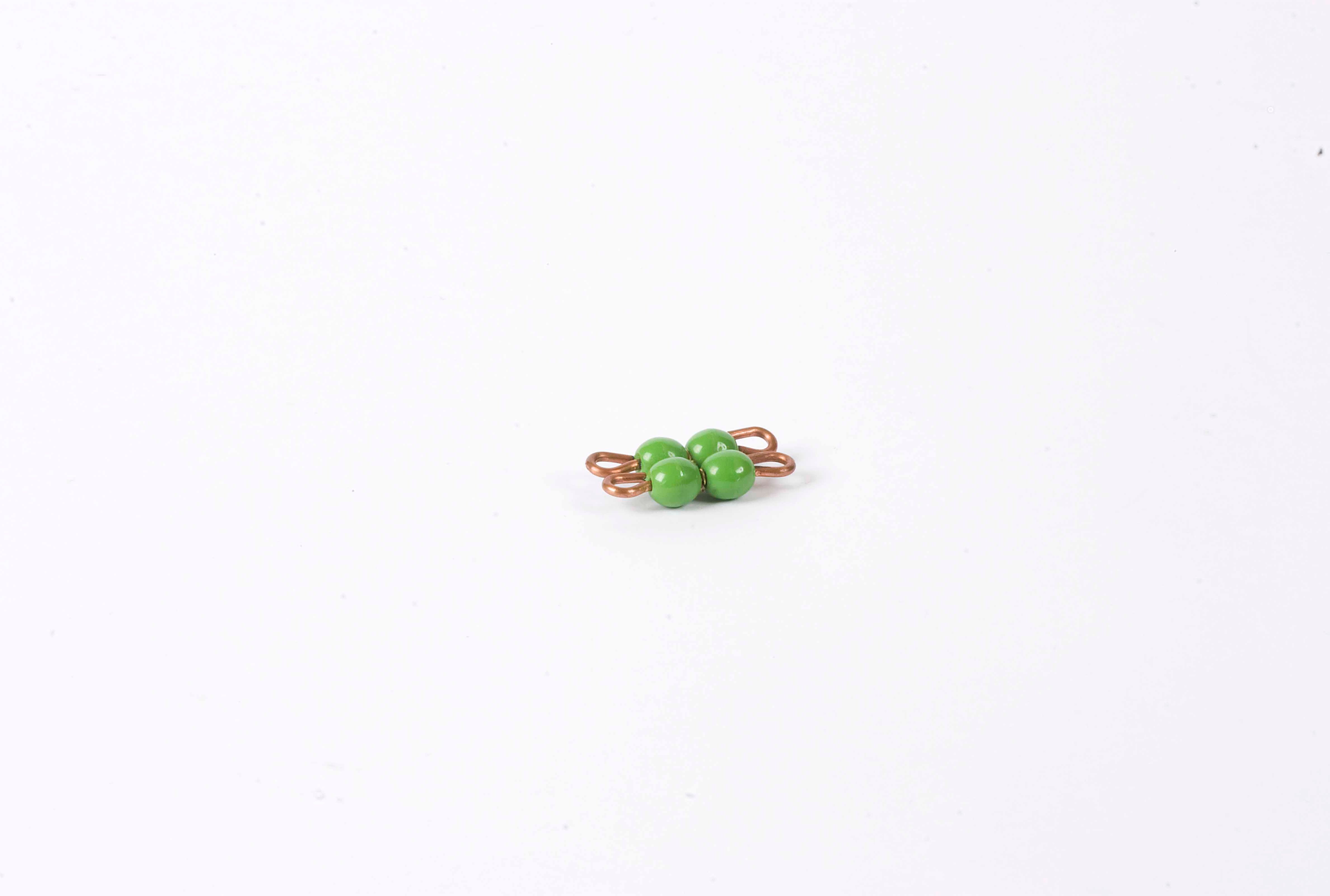 Nienhuis Montessori Individual Nylon Bead Square Of 2: Green - obrázek 1