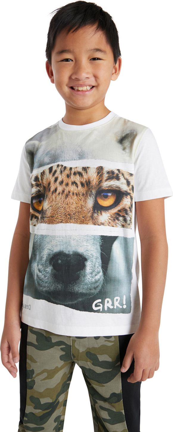 Desigual bílé chlapecké tričko Animals - 146-152 - obrázek 1