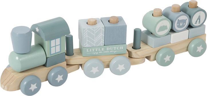Little Dutch dřevěný vláček blue - obrázek 1