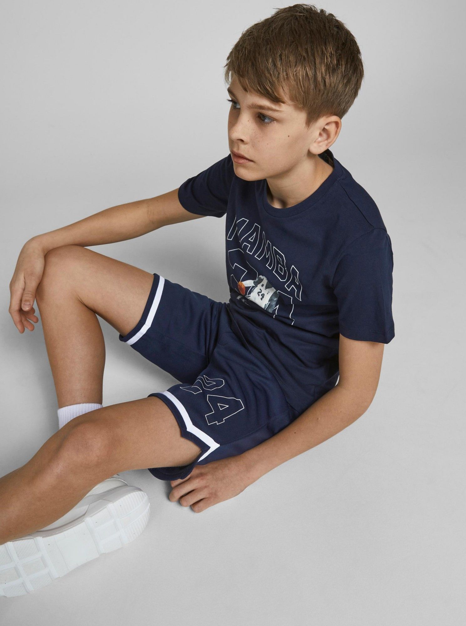 Jack & Jones modré chlapecké kraťasy Legends - 140 - obrázek 3