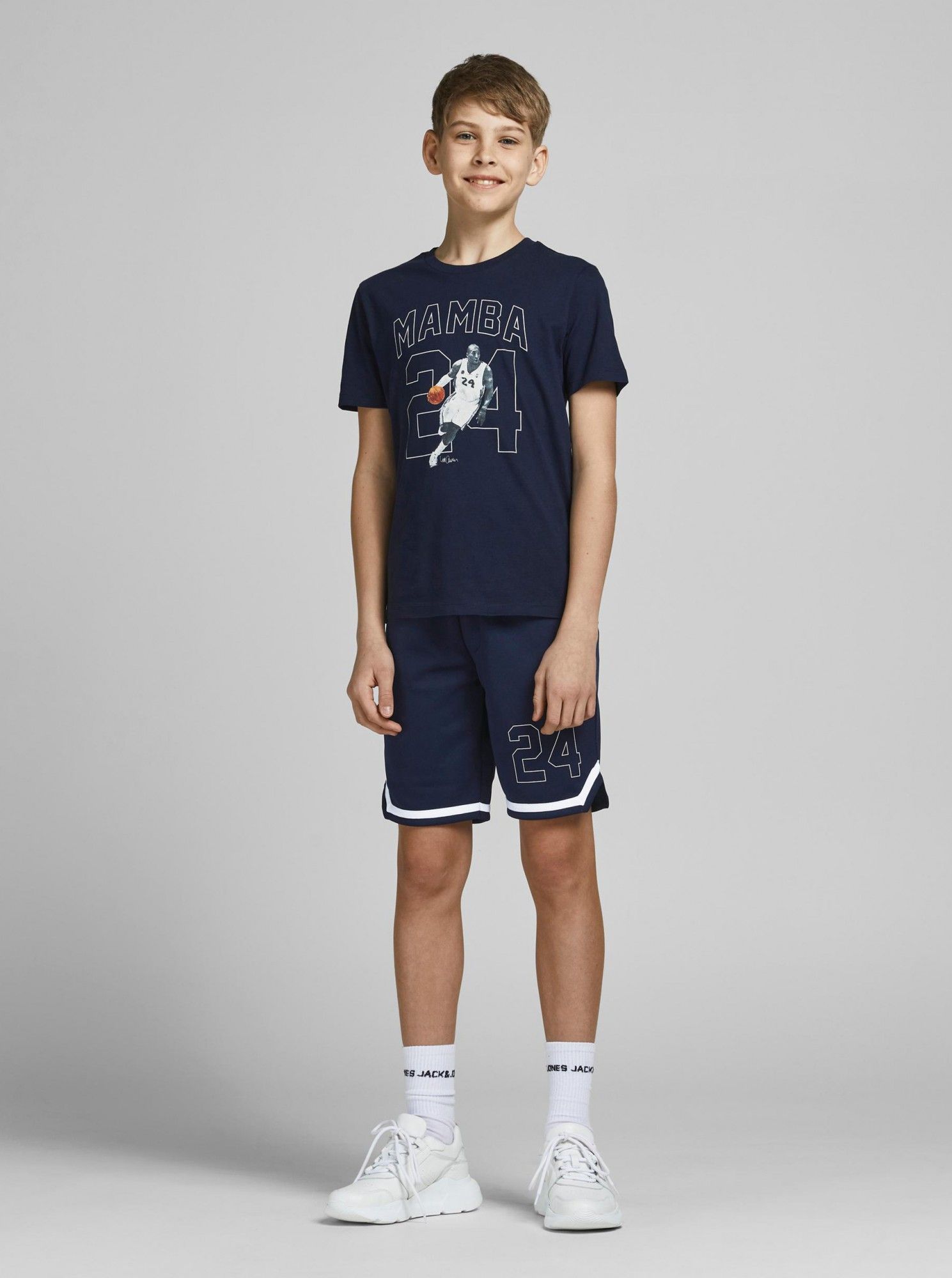 Jack & Jones modré chlapecké kraťasy Legends - 140 - obrázek 6