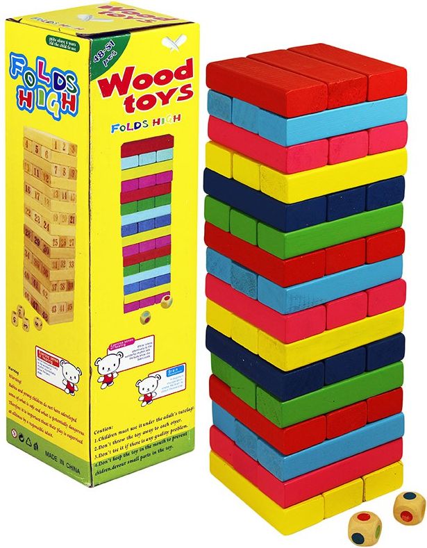Albi Jenga velká barevná s kostkou (32 cm) - obrázek 2