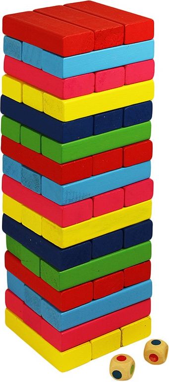 Albi Jenga velká barevná s kostkou (32 cm) - obrázek 3