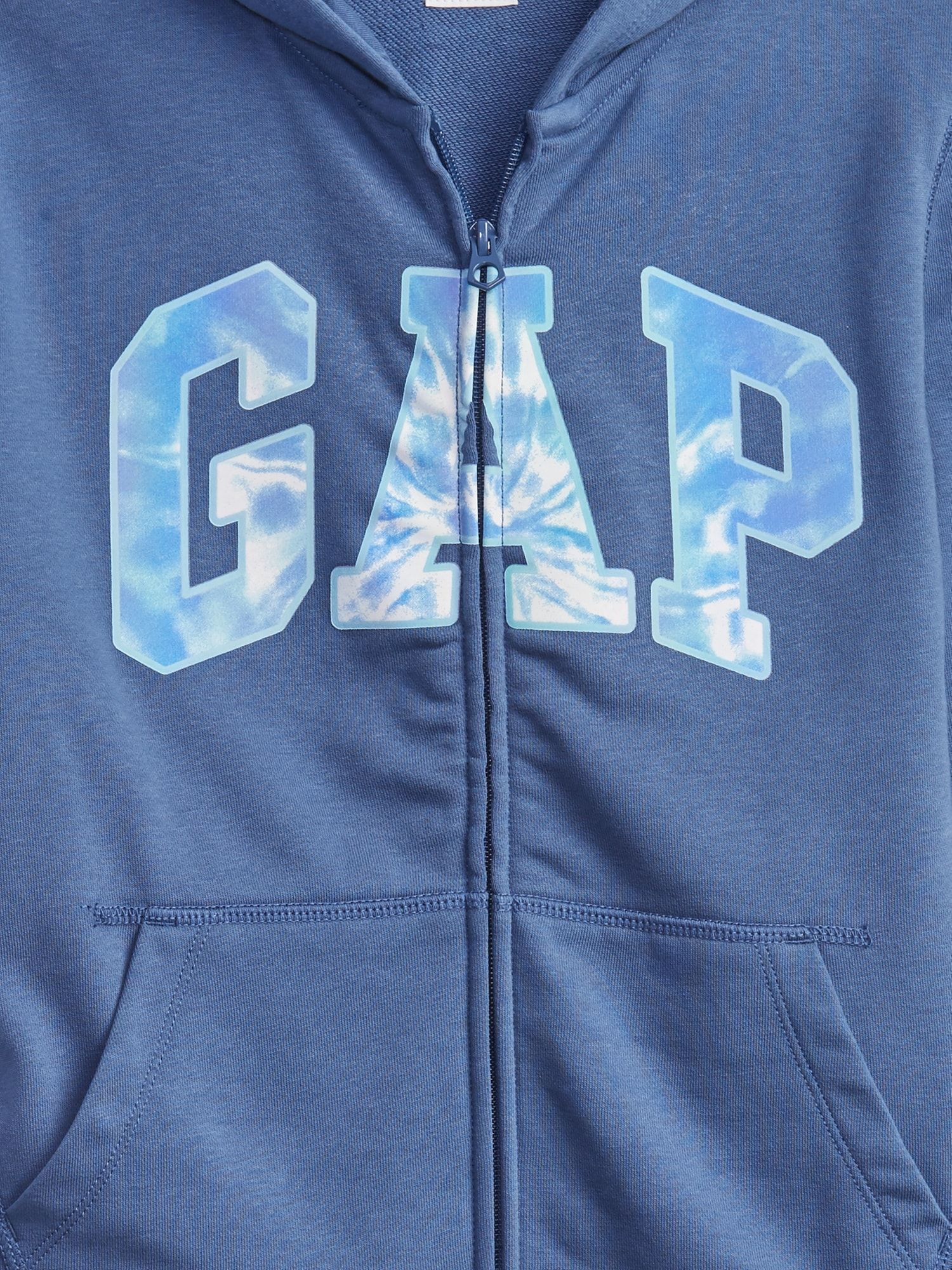 GAP modrá chlapecká mikina Logo hoodie s kapucí - 98-110 - obrázek 3