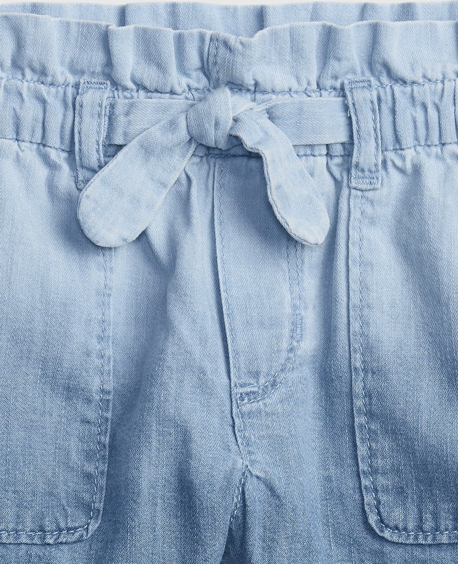 GAP modré dívčí kraťasy Ruffle dip dye - 80-86 - obrázek 3
