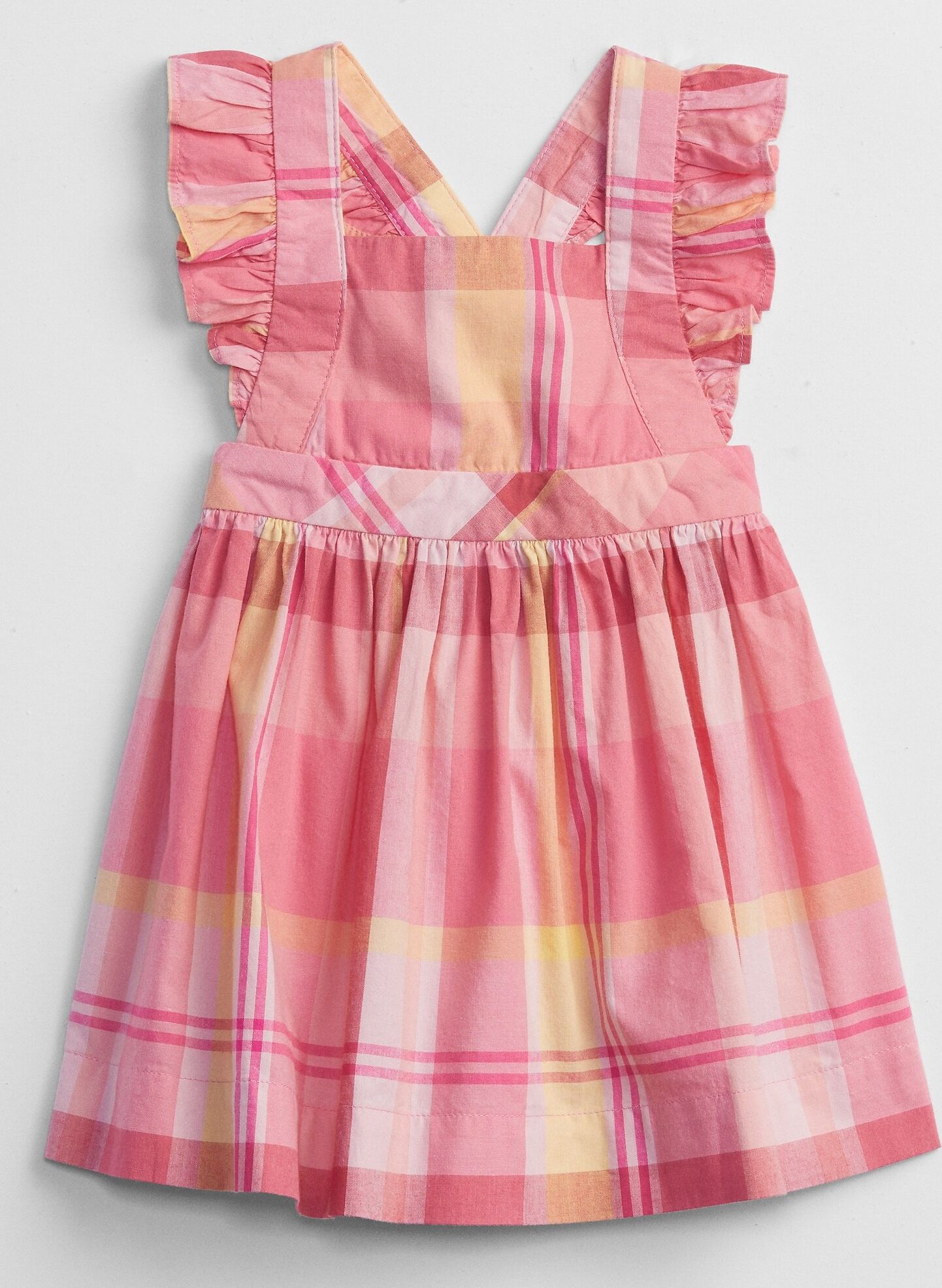 GAP růžové baby šaty Plaid - 3-6M - obrázek 1