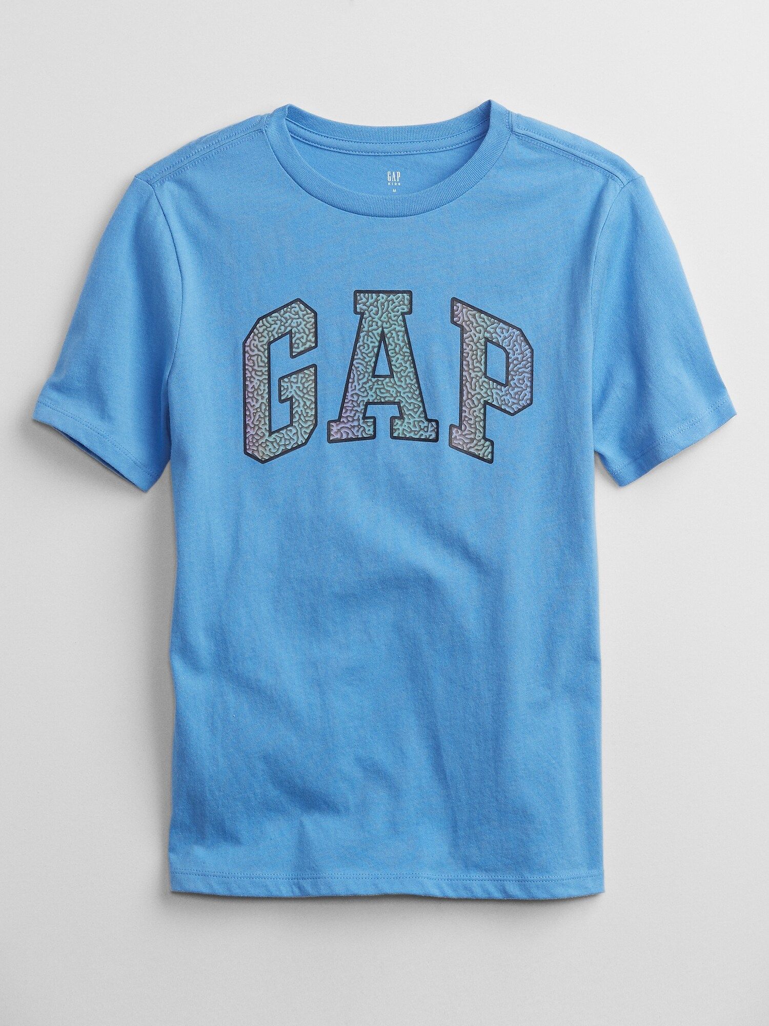 GAP modré chlapecké tričko Logo interact graphic t-shirt - XS - obrázek 1