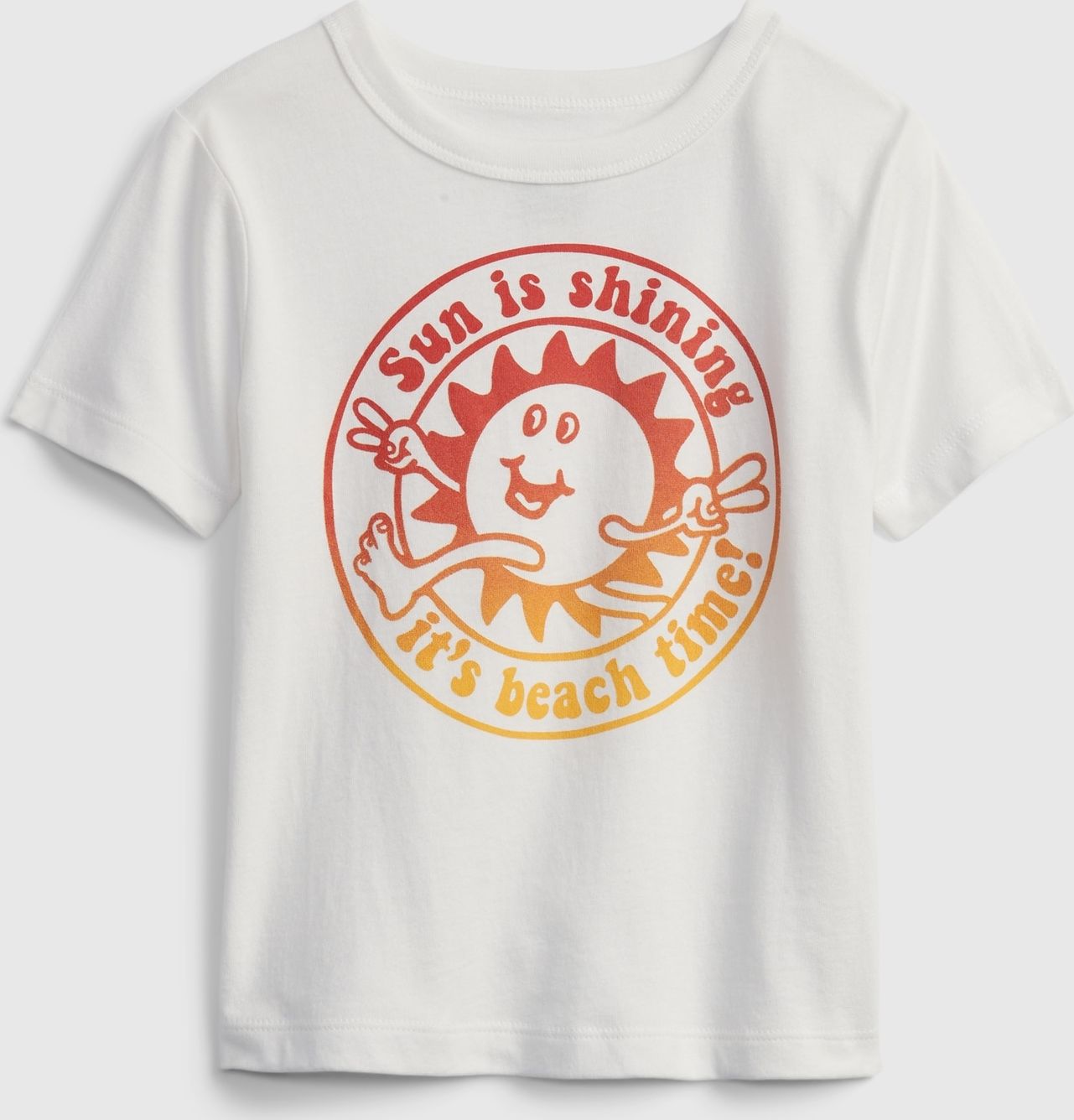 GAP bílé dětské tričko short sleeve graphic t-shirt - 12-18M - obrázek 1
