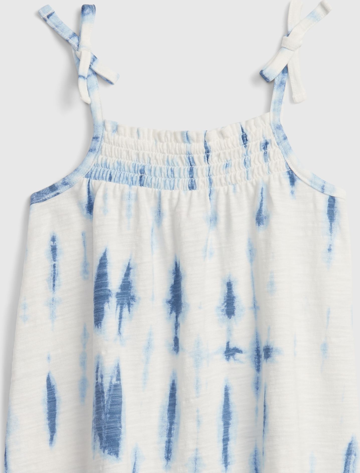 GAP bílé dětské šaty tie smock dress - 12-18M - obrázek 3