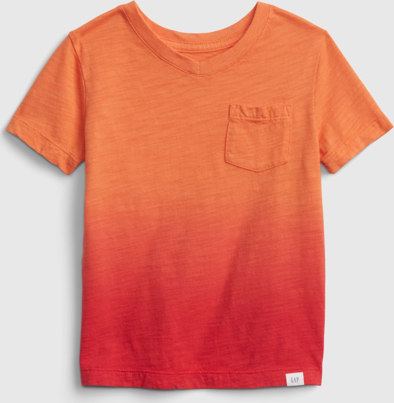 GAP oranžové dětské tričko v-neck t-shirt - 12-18M - obrázek 1