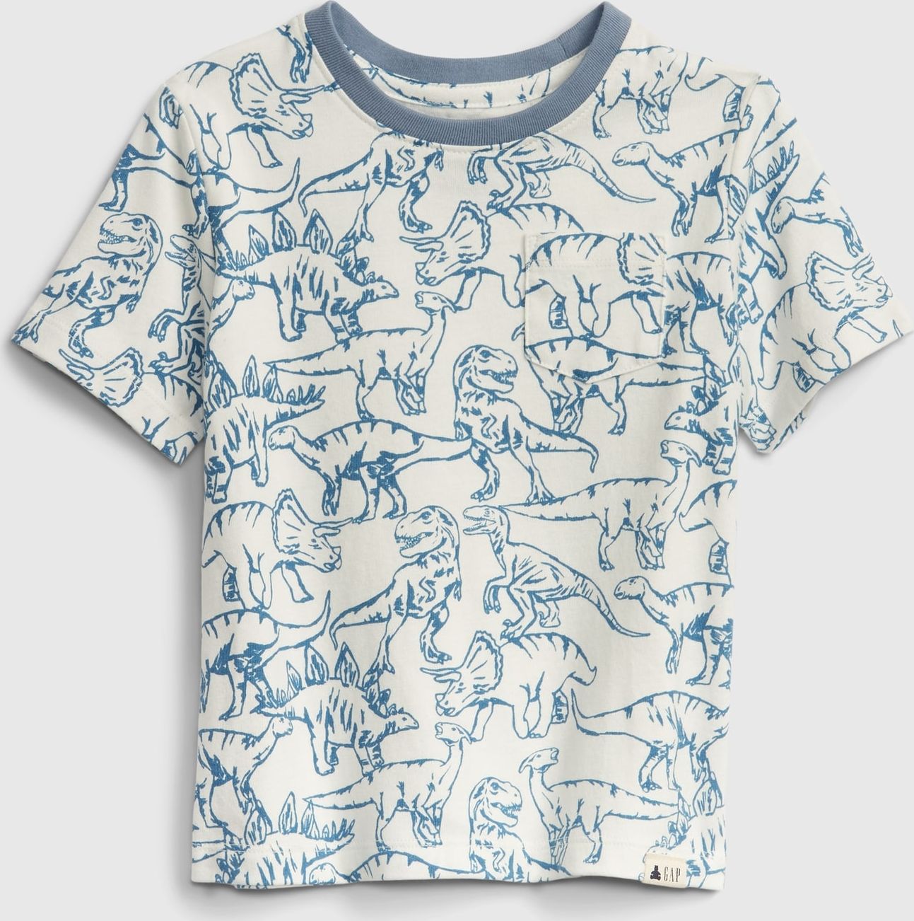 GAP modré dětské tričko 100% organic cotton mix and match t-shirt - 12-18M - obrázek 1