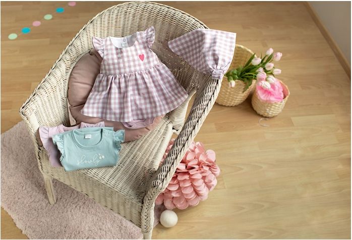 PINOKIO Šaty body Pink Sweet cherry vel. 80 - obrázek 2