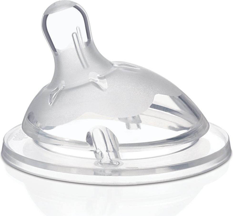 CHICCO Dudlík na láhev Natural Feeling silikon pomalý průtok 0m+ 1 ks - obrázek 1