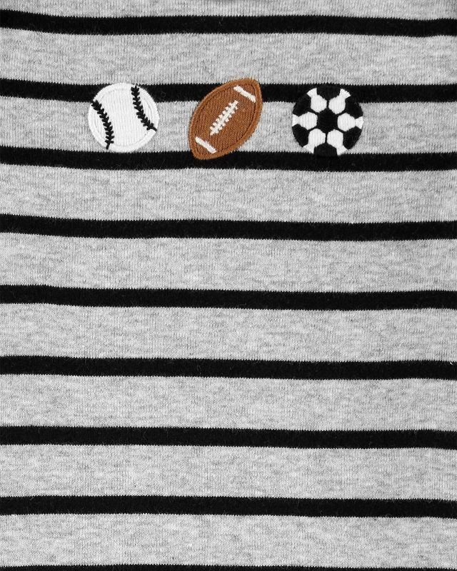 CARTER'S Set 3dílný body krátký rukáv 2 ks, kalhoty Football Black chlapec LBB NB/vel. 56 - obrázek 2