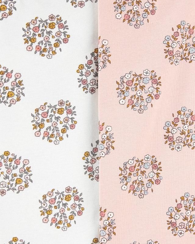 CARTER'S Body krátký rukáv Floral dívka LBB 5 ks 9 m/vel. 74 - obrázek 3