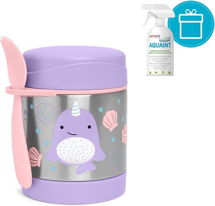 SKIP HOP Zoo Termoska na jídlo se lžičko/vidličkou Narval 325 ml, 3+ + AQUAINT 500 ml - obrázek 1