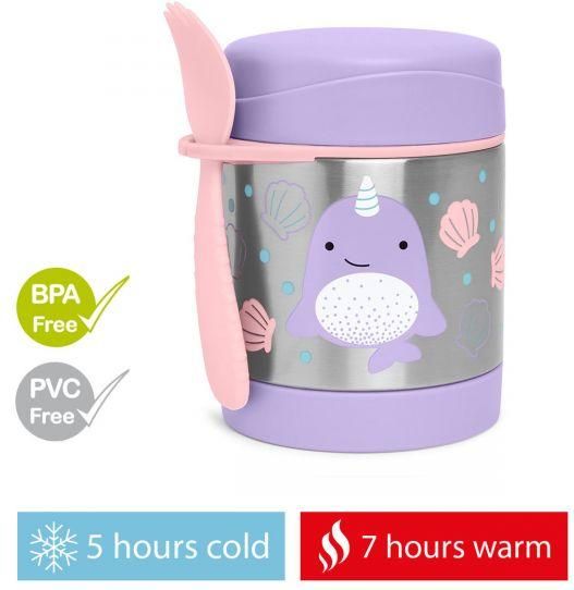 SKIP HOP Zoo Termoska na jídlo se lžičko/vidličkou Narval 325 ml, 3+ + AQUAINT 500 ml - obrázek 2