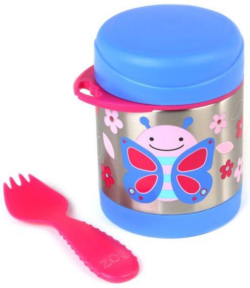 SKIP HOP Zoo Termoska na jídlo se lžičko/vidličkou Motýlek 325 ml, 3+ + AQUAINT 500 ml - obrázek 3