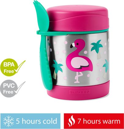 SKIP HOP Zoo Termoska na jídlo se lžičko/vidličkou Plameňák 325 ml, 3+ + AQUAINT 500 ml - obrázek 2