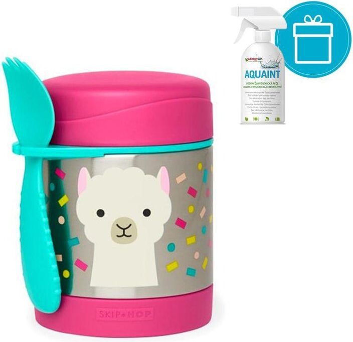 SKIP HOP Zoo Termoska na jídlo se lžičko/vidličkou Lama 325 ml, 3+ + AQUAINT 500 ml - obrázek 1