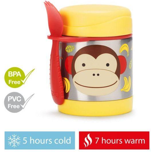 SKIP HOP Zoo Termoska na jídlo se lžičko/vidličkou Opička 325 ml, 3+ + AQUAINT 500 ml - obrázek 2