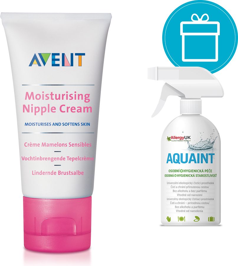 Philips AVENT Krém na bradavky 30 ml + AQUAINT 500 ml - obrázek 1