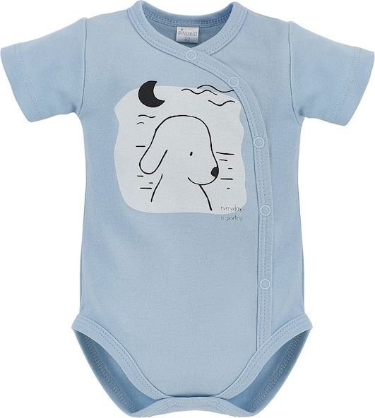 PINOKIO Body na zapínání krátký rukáv Dog Summertime vel. 56 - obrázek 1