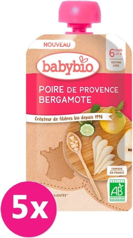5x BABYBIO Hruška Bergamot 120 g - obrázek 1