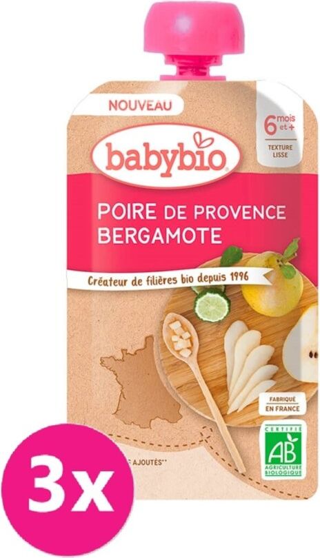 3x BABYBIO Hruška Bergamot 120 g - obrázek 1
