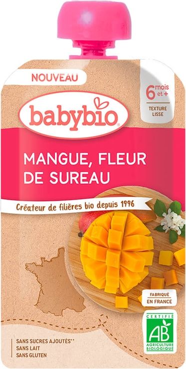3x BABYBIO Mango bezový květ 120 g - obrázek 2
