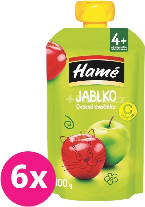 6x HAMÉ Kapsička Jablko 100 g - obrázek 1