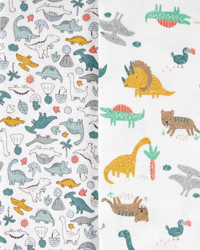 CARTER'S Body krátký rukáv Dinosaurus chlapec LBB 5 ks 6 m/vel. 68 - obrázek 2