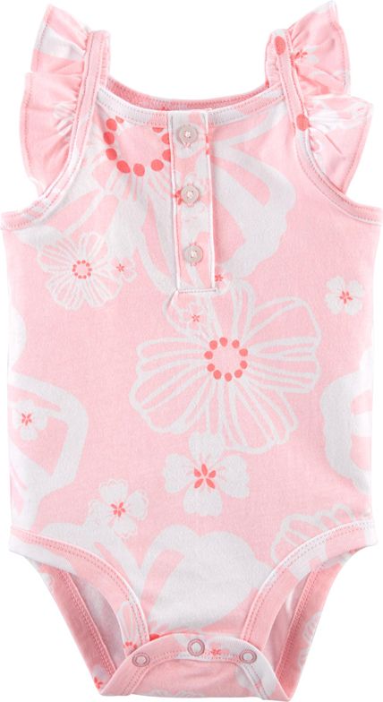 CARTER'S Body tílko Pink Floral dívka 3 m, vel. 62 - obrázek 1