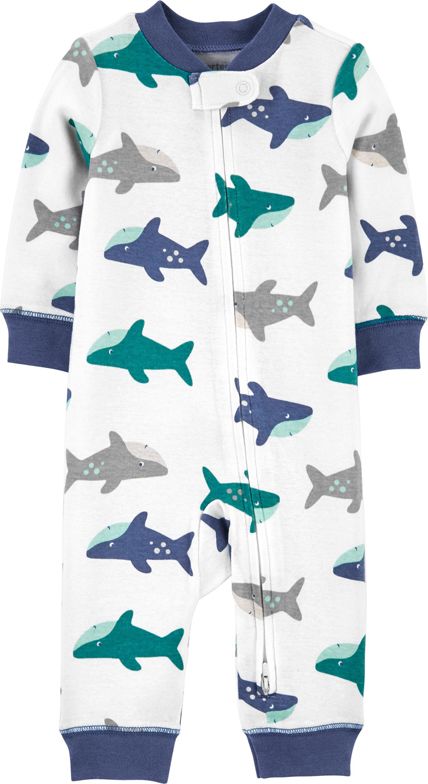 CARTER'S Overal bez nožiček zip Sleep & Play Shark chlapec 6 m, vel. 68 - obrázek 1