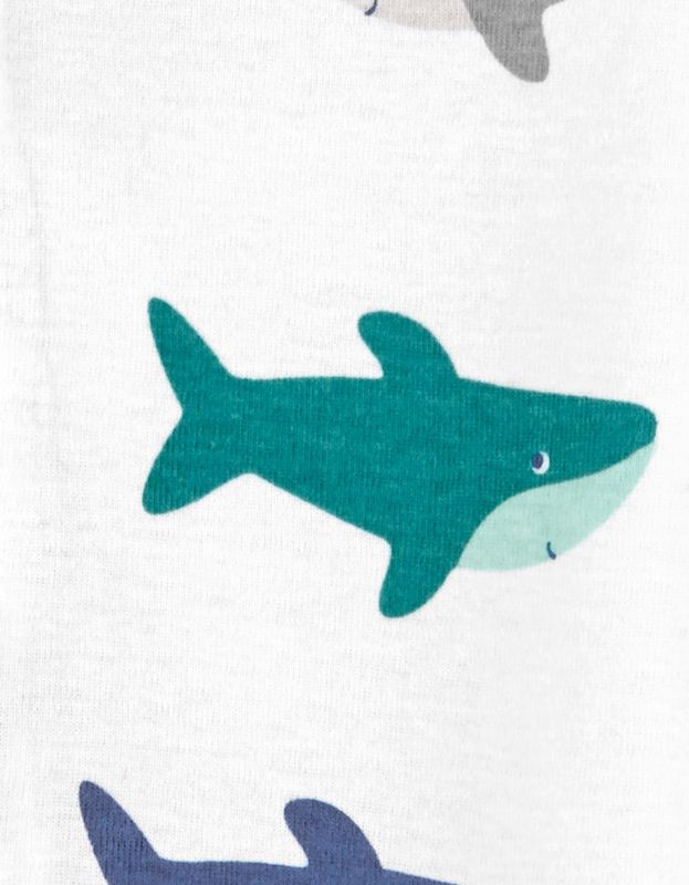 CARTER'S Overal bez nožiček zip Sleep & Play Shark chlapec 6 m, vel. 68 - obrázek 2