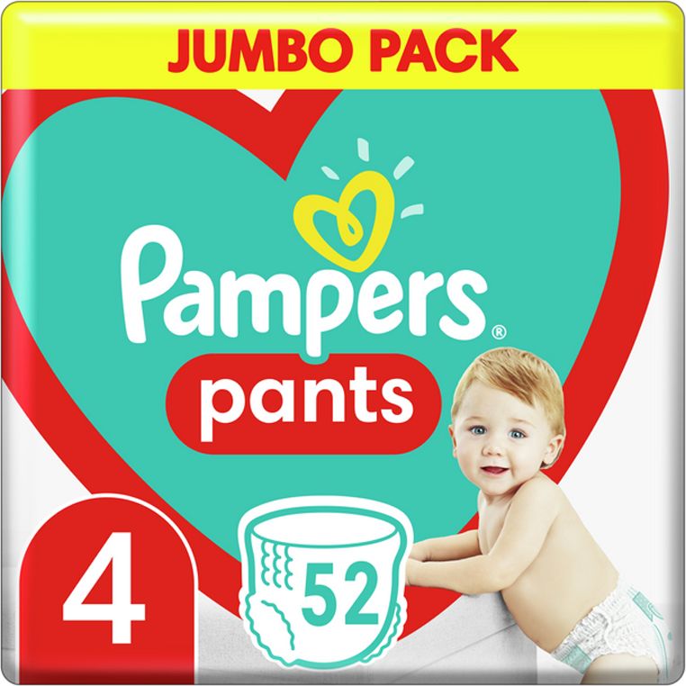 PAMPERS Plenkové kalhotky Pants vel. 4, 52 ks, 9-15 kg - obrázek 1